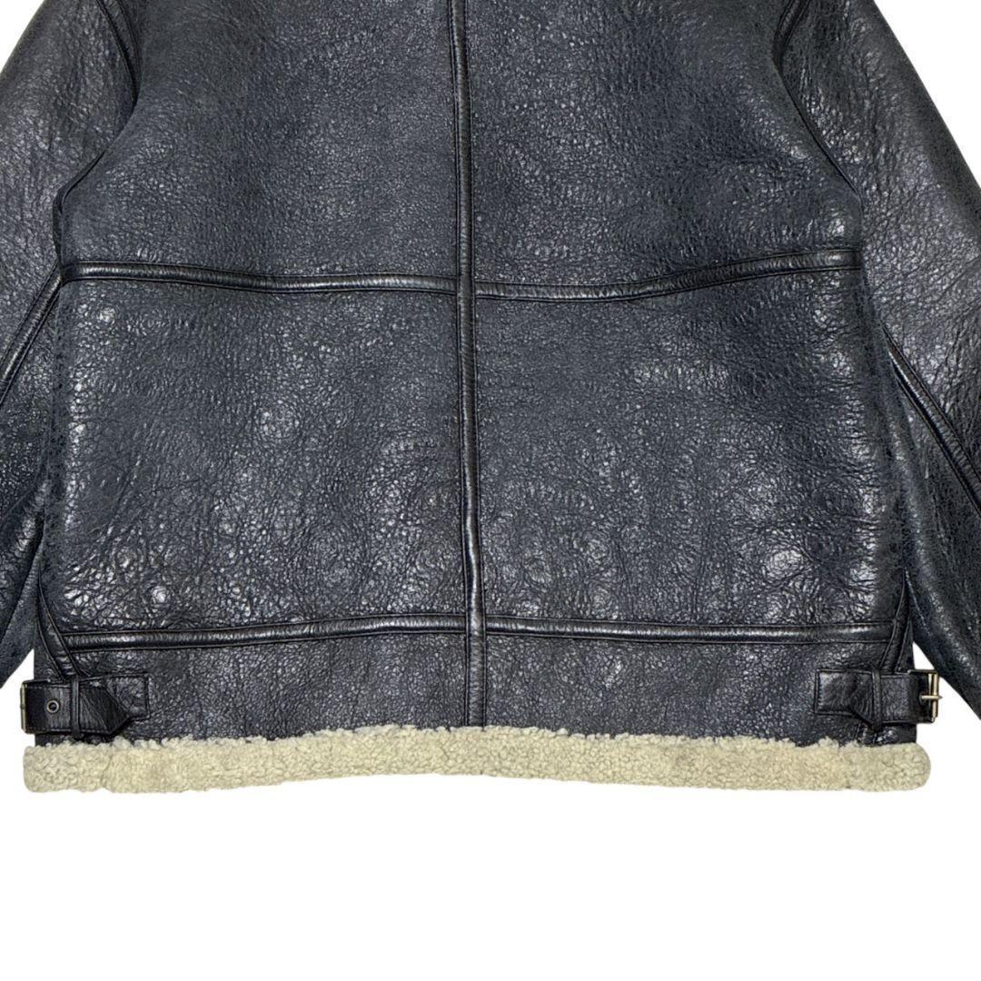B-3 フライトジャケット ボアジャケット シープ 羊革 ブラック 3L