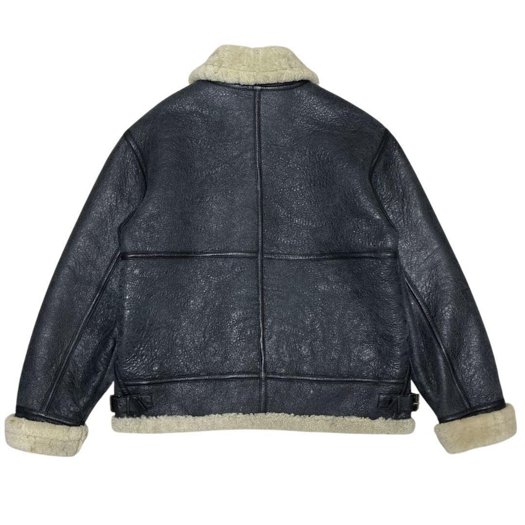 B-3 フライトジャケット ボアジャケット シープ 羊革 ブラック 3L
