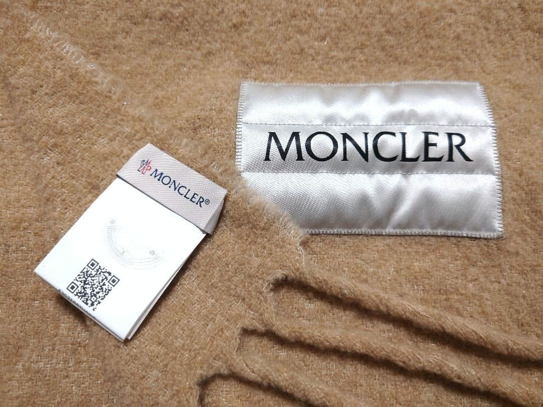 【MONCLER】ストール フリンジ付 QRコード付【美品】正規品　3日間値下げ