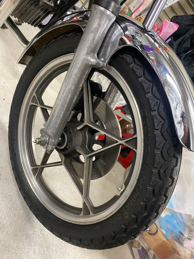 GS400 425 Lメッキ鉄フェンダー　ザリゴキサンパチGフォアインパルス