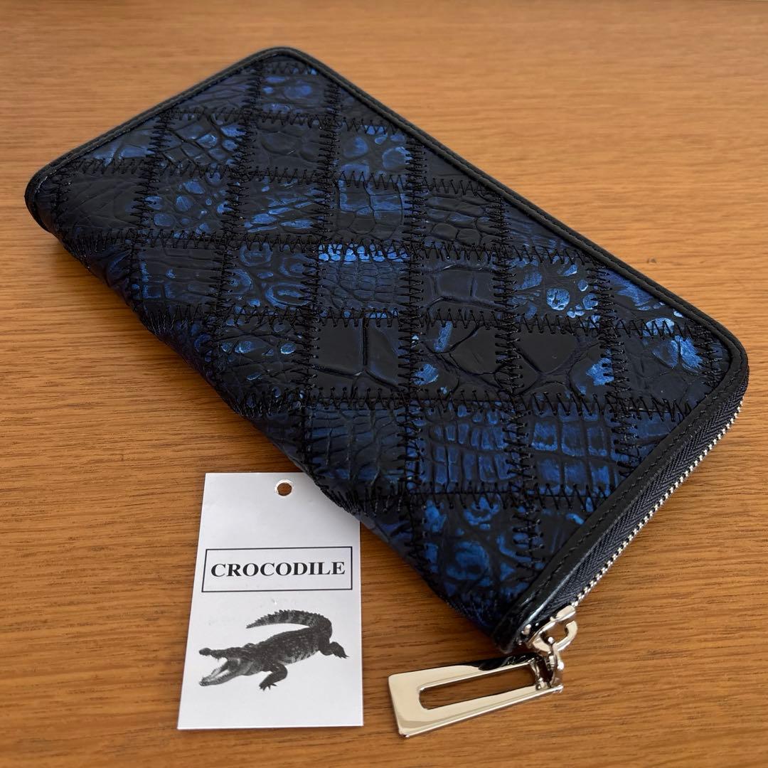 新品◆Maturi JAPAN◆ナイルクロコ革パッチワーク長財布 クロコダイル