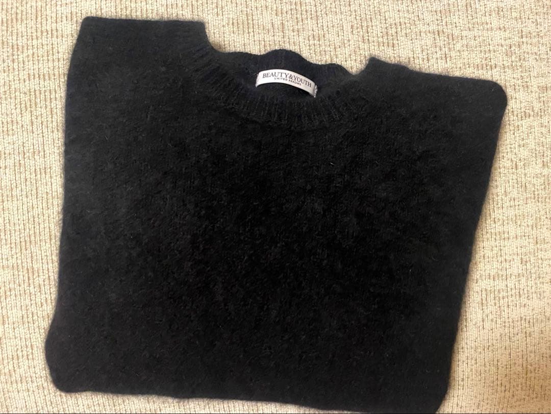 BEAUTY&YOUTH フォックスカシミヤブレンドクルーネックニット