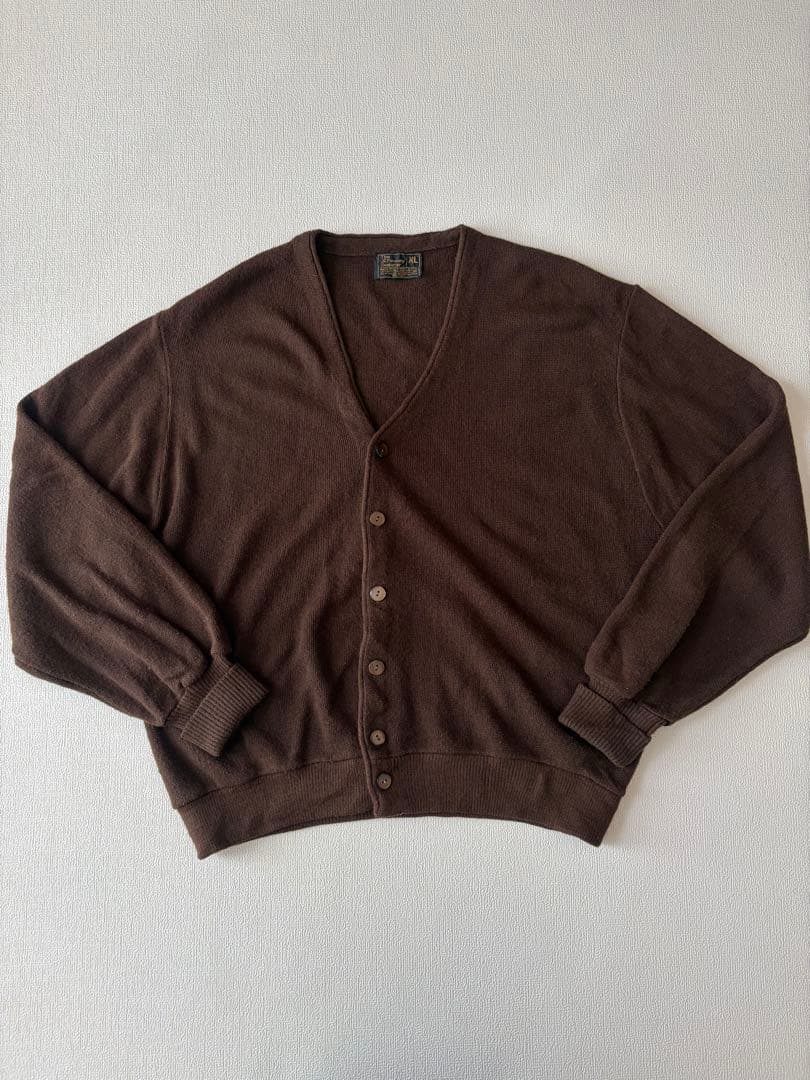 70s J.C.PENNEY ヴィンテージ カーディガン ブラウン XL