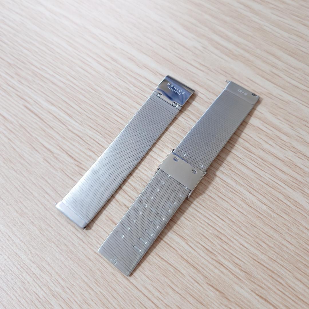 ノモス NOMOS メタルブレスレット 18mm、M