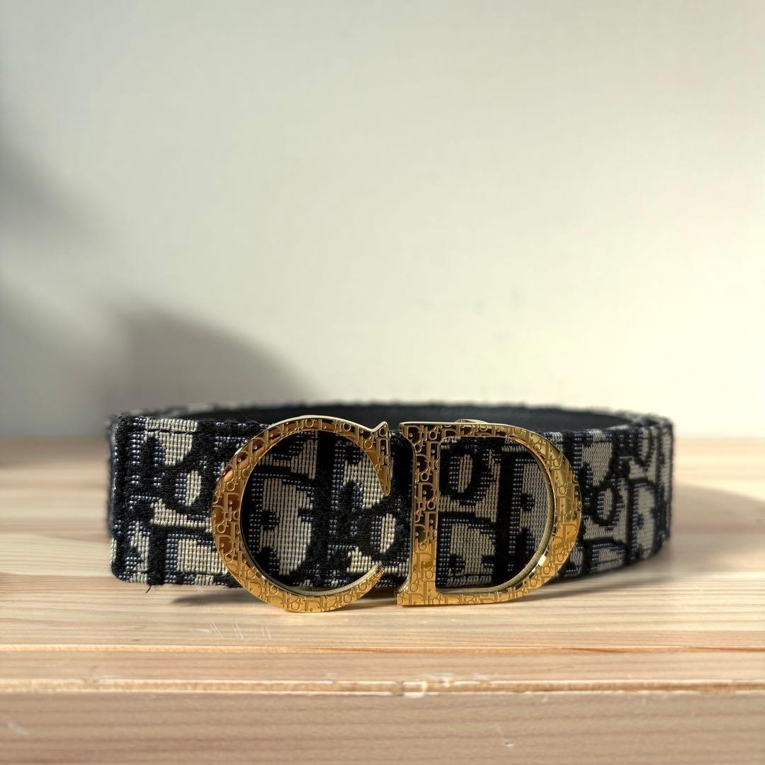 未使用級　Christian Dior CDロゴバックル　トロッター　ベルト95