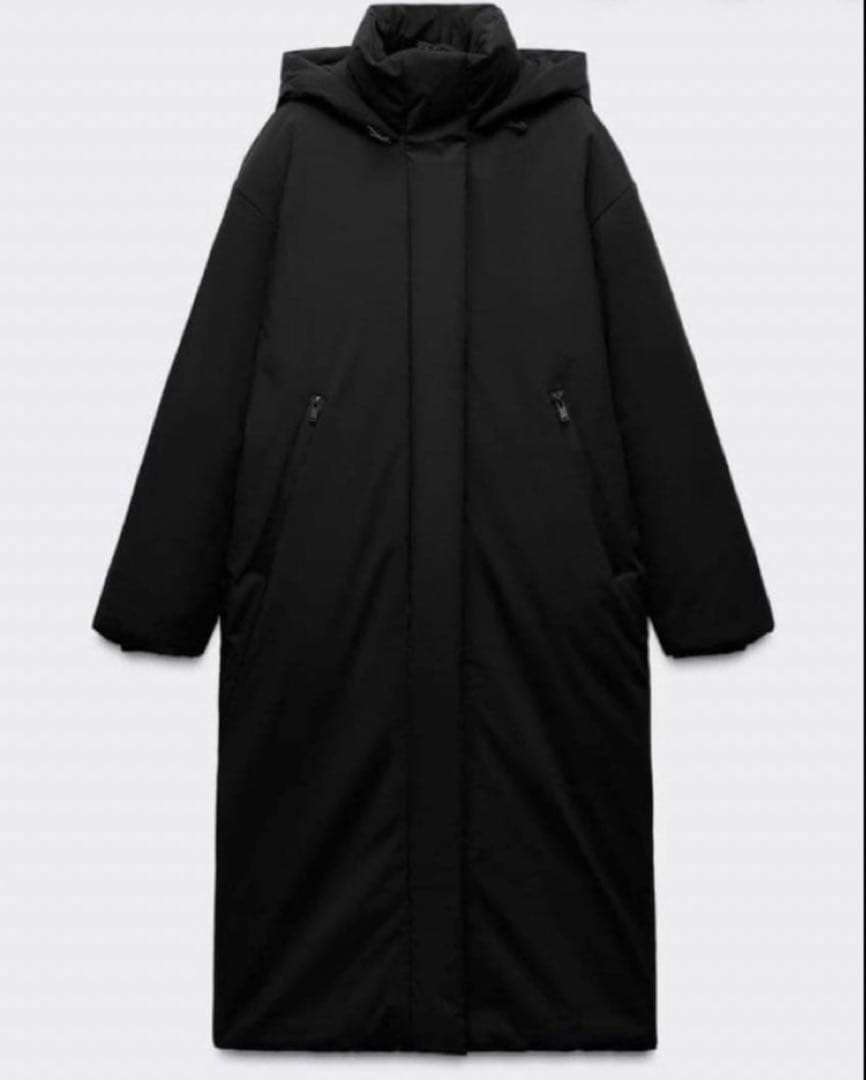 【新品　試着のみ】ZARA ロング丈ウォーター&ウインドプロテクションアノラック