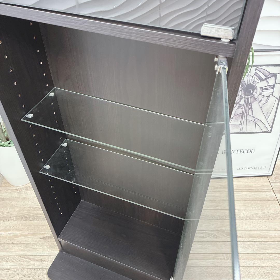 ③大阪府 神戸市 配達料無料！◇不二貿易◇ガラスコレクションケース◇ハイタイプ