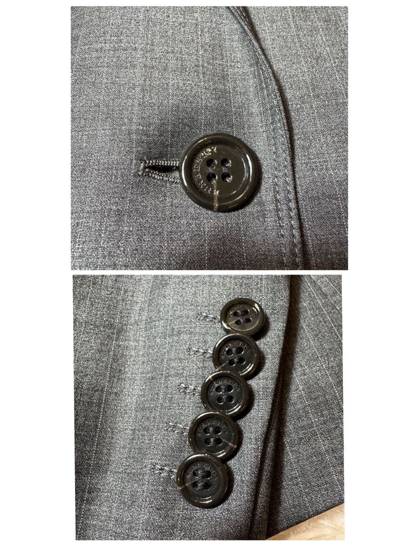 美品 バーバリーロンドン パンツスーツ セットアップ 1つボタン 薄いストライプ