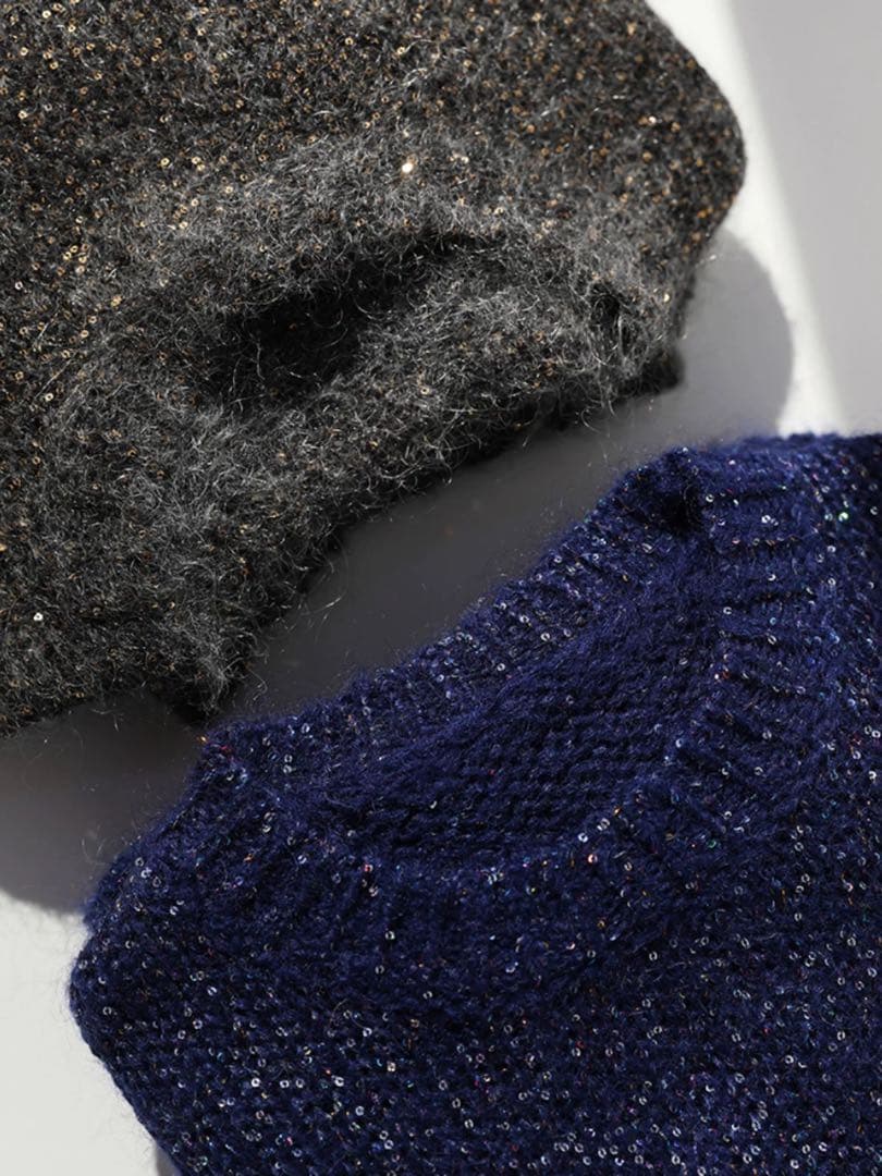 MOHAIR SPANGLE KNIT モヘアスパンコールニット