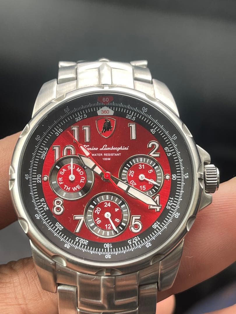 Lamborghini メンズ ウォッチ レッド