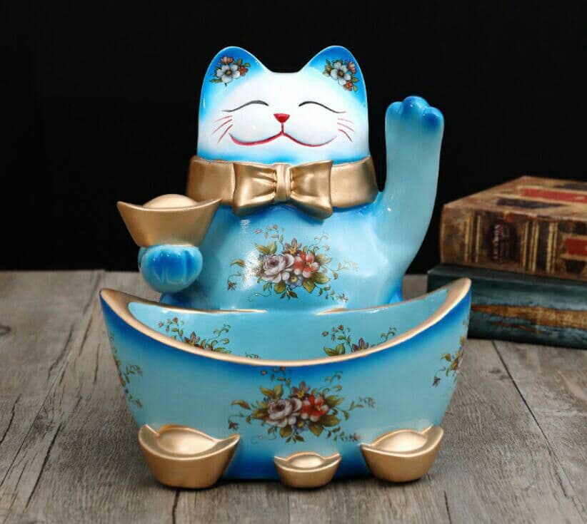 家の玄関の鍵収納盤招き猫収納置物
