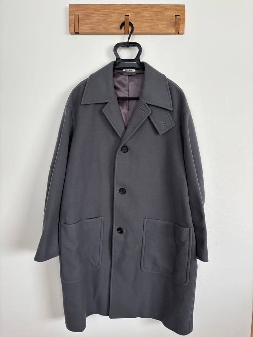 【たー】AURALEE グレー ステンカラーコート
