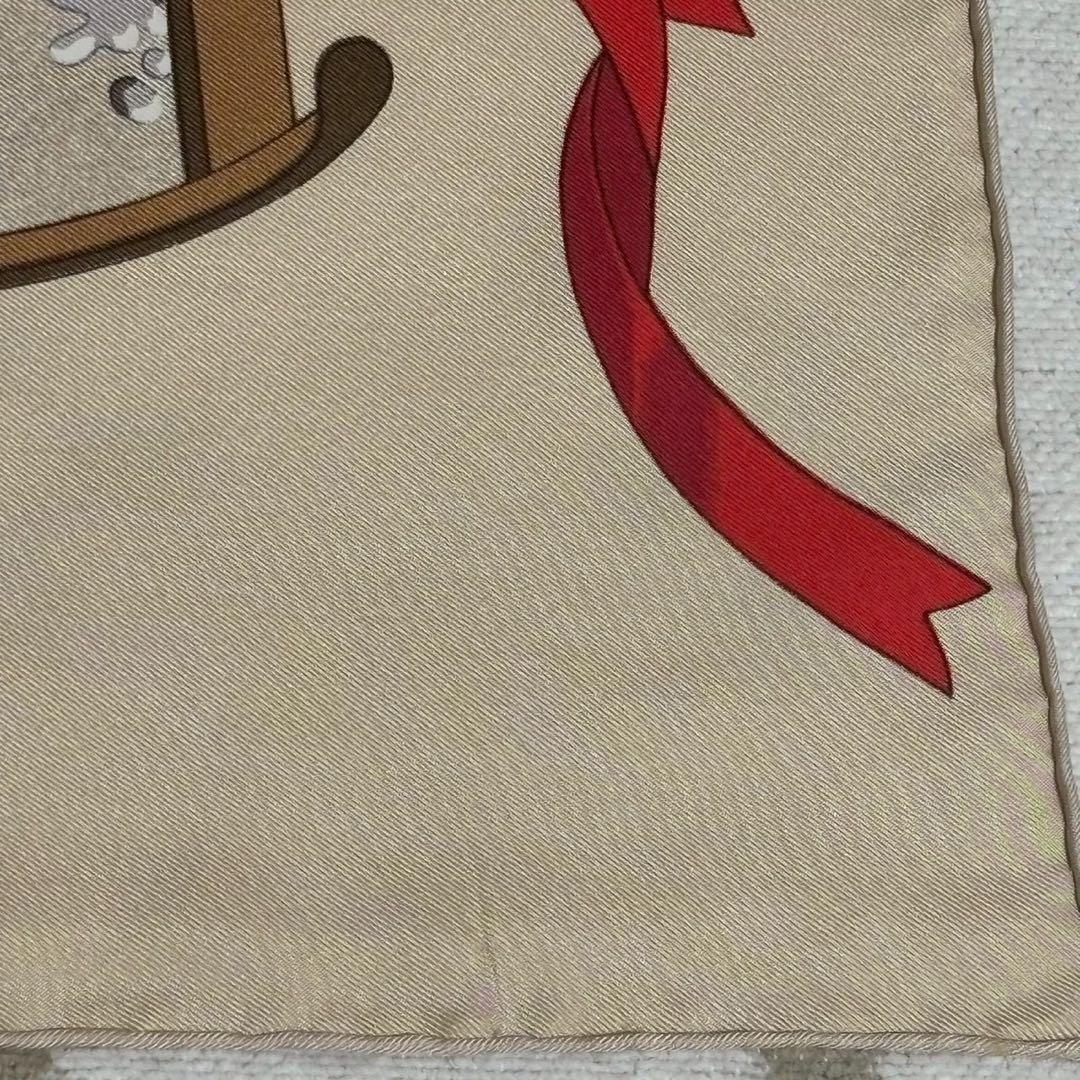 エルメス カレ90 スカーフ 去年の雪 Neige d'Antan ベージュ