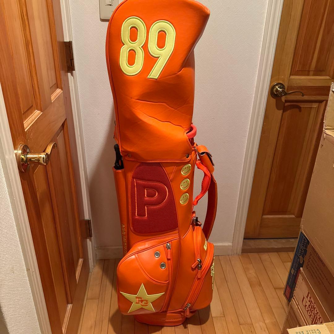 パーリーゲイツ　ゴルフ　キャディバッグ　スタンド式　オレンジ