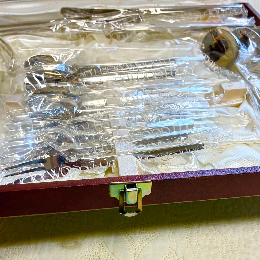 【未使用】LUCKYWOOD ラッキーウッド18-12 ステンレス 5客分