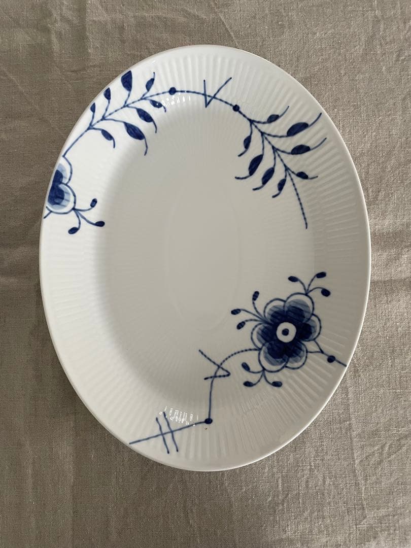 ロイヤルコペンハーゲン ブルーフルーテッド メガ オーバル 2枚