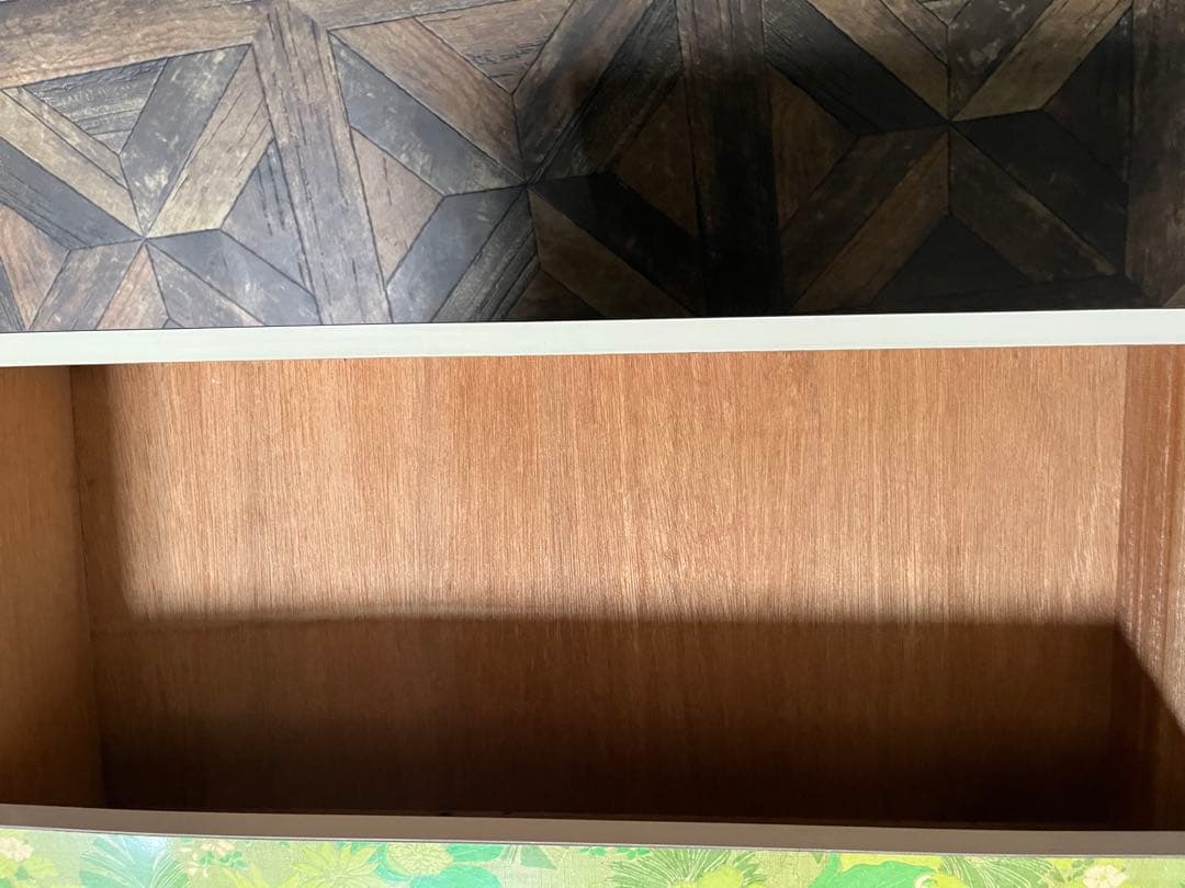 レトロチェスト 花柄 緑 レトロポップ 当時物 昭和レトロ インテリア