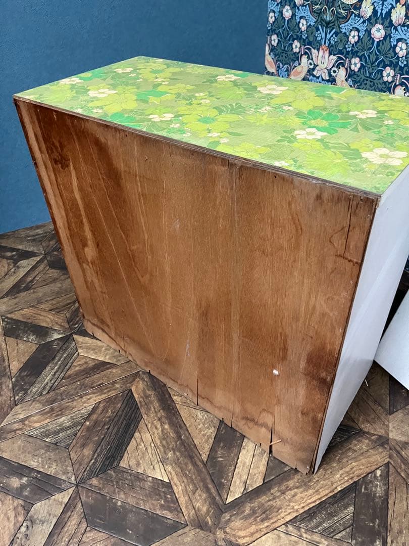 レトロチェスト 花柄 緑 レトロポップ 当時物 昭和レトロ インテリア