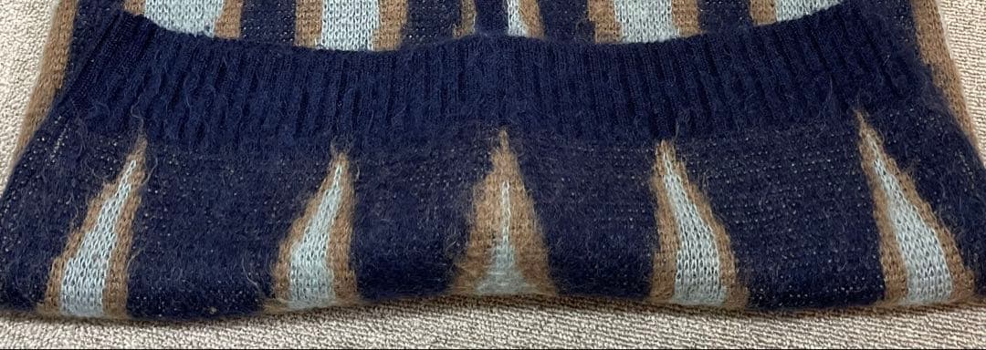 【Needles】モヘアカーディガン フレイム柄 Sサイズ