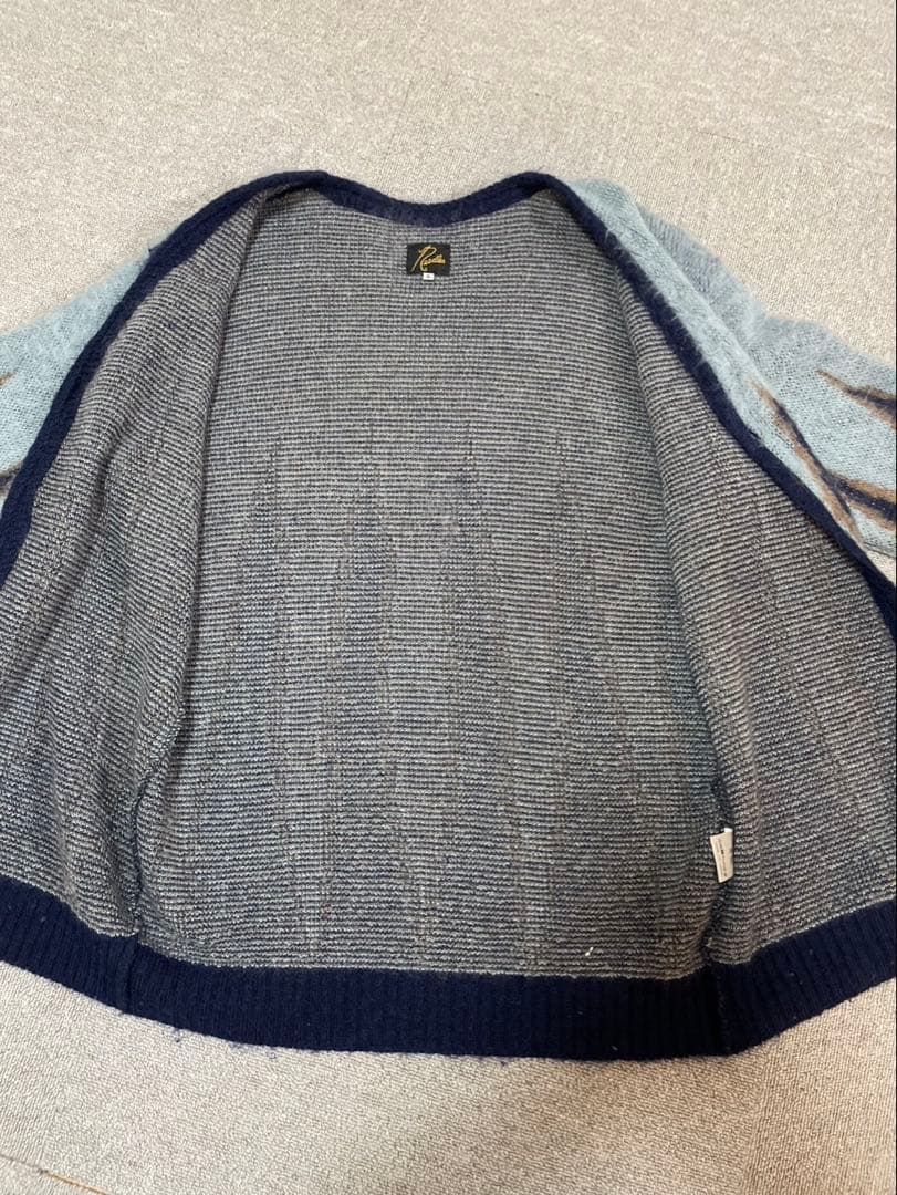 【Needles】モヘアカーディガン フレイム柄 Sサイズ