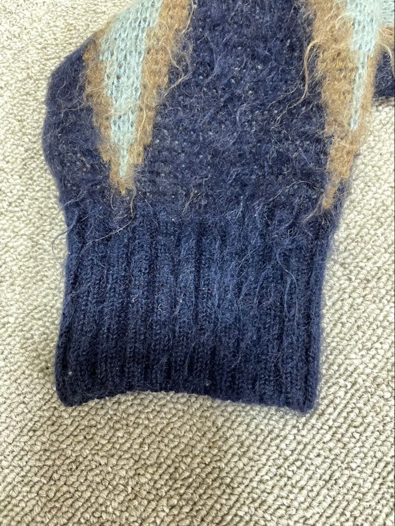 【Needles】モヘアカーディガン フレイム柄 Sサイズ