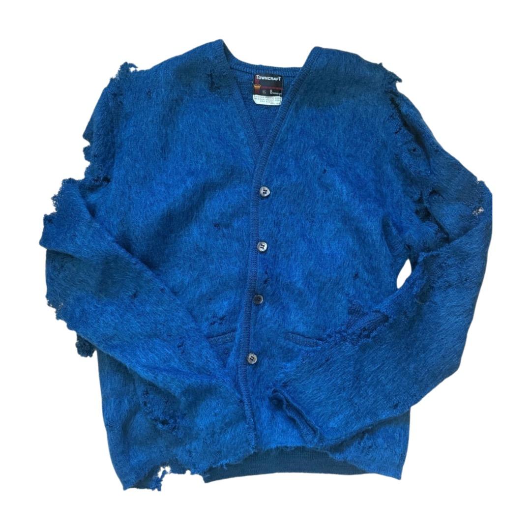 60s ヴィンテージ Towncraft モヘアカーディガン XL ボロ