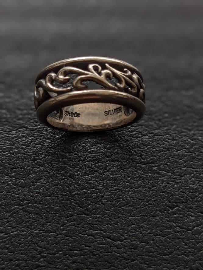 Shin's SCULPTURE & BIG HAND リングネックレス