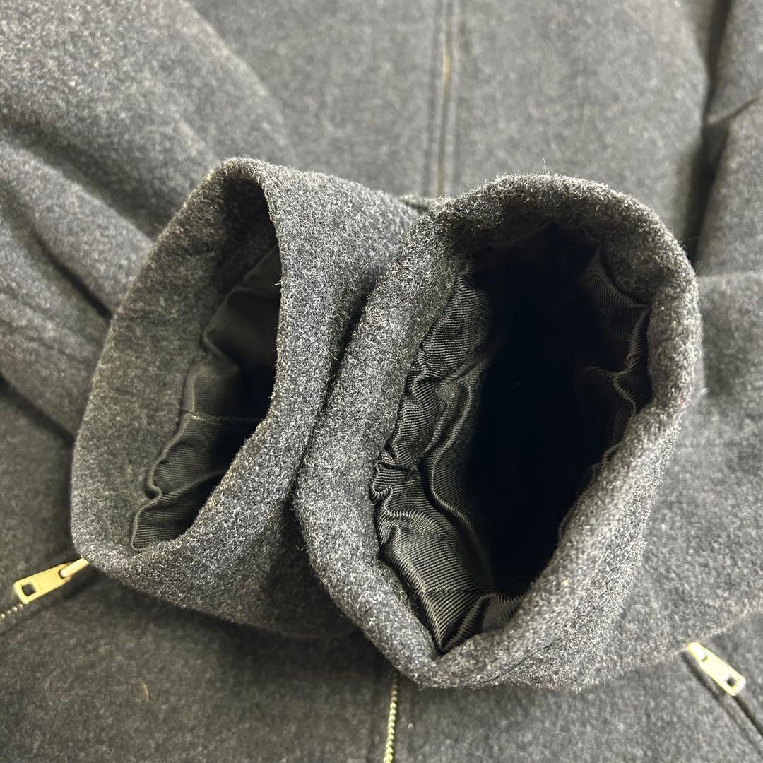 【フランス製】美品 アニエスベーオム ウール ハーフコート 八の字 サンライズ期