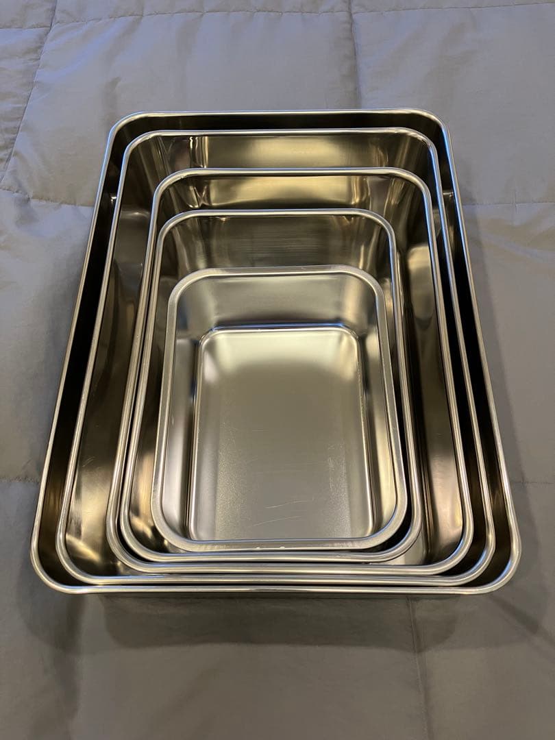 クローバー業務用ステンレス深型組バット 4・6・8・10・11号 5個セット