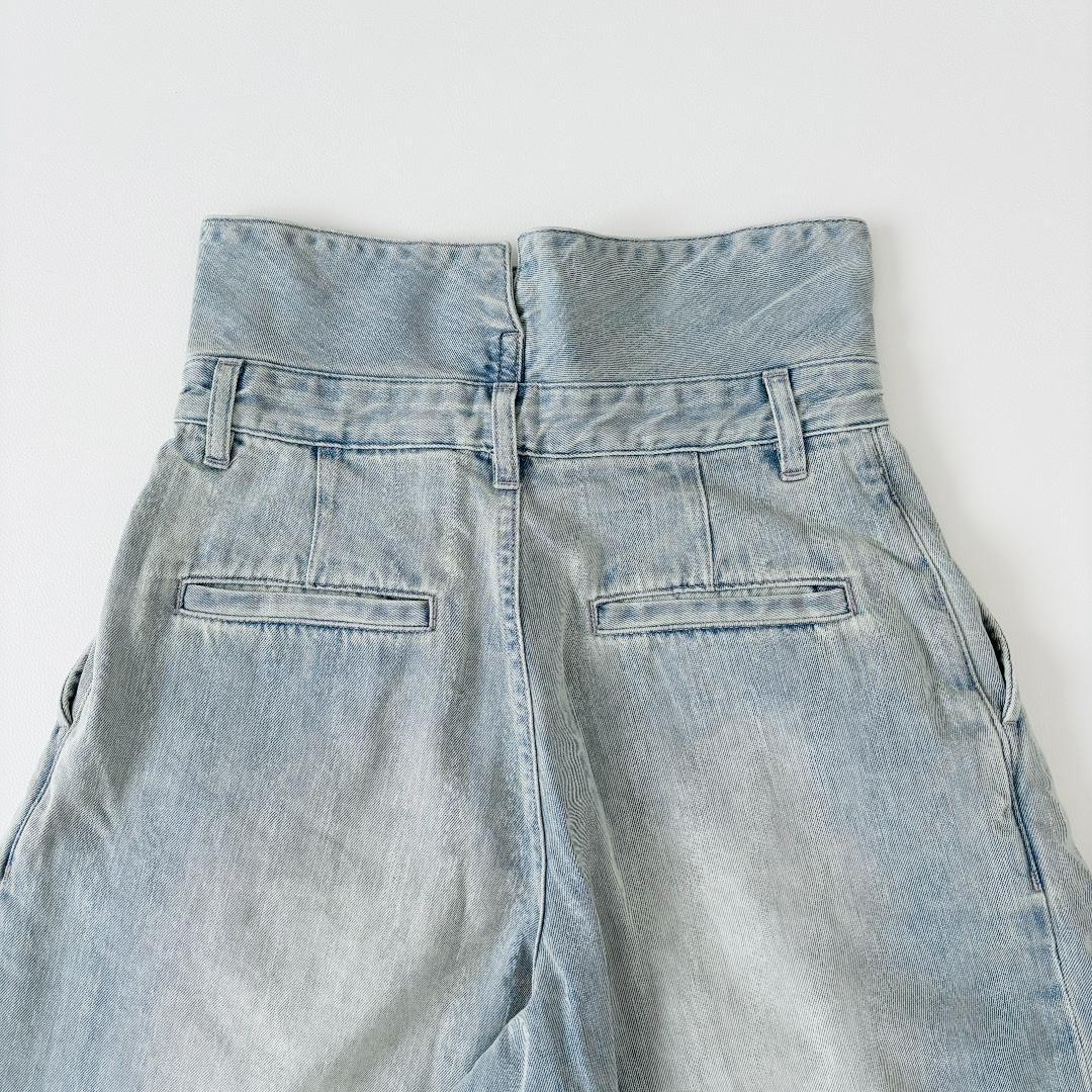 新品　La boutique BonBon ハイウエストバギーデニム S
