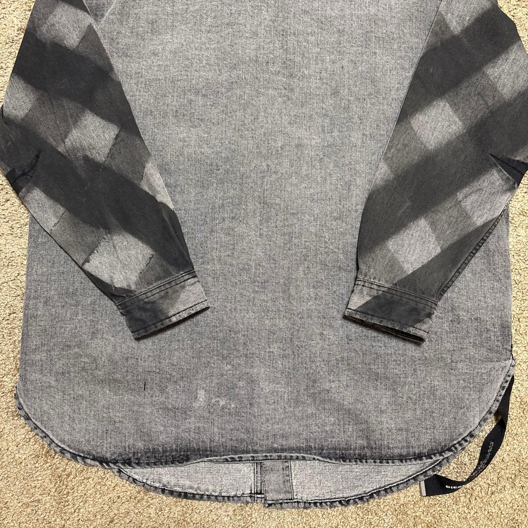 DIESEL チェック柄 デニム長袖シャツ