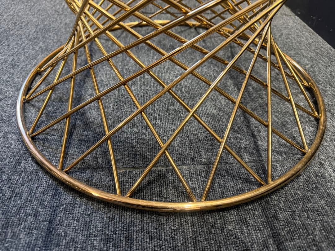 ໒꒱· ゜  FrancfrancテーブルMARLIA クリア×ゴールド