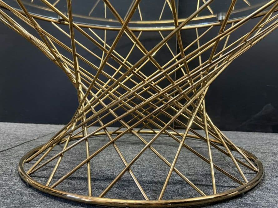 ໒꒱· ゜  FrancfrancテーブルMARLIA クリア×ゴールド