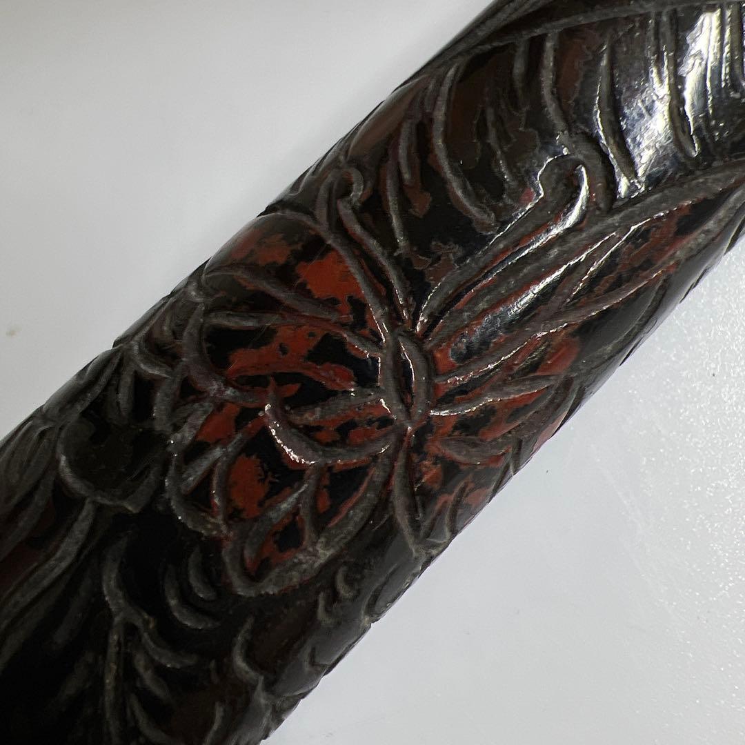 江戸時代　堆黒煙管筒　46g 東Y8-0123☆2F