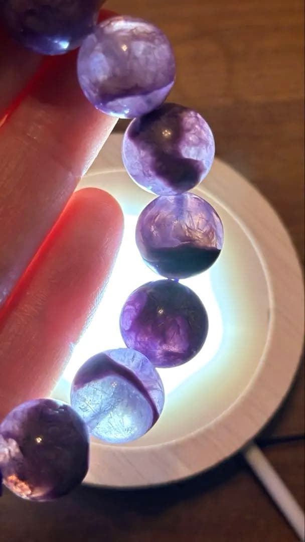 天然石✧高品質チャロアイトシリカ13.5mm 週末セール❣️12800➝11100