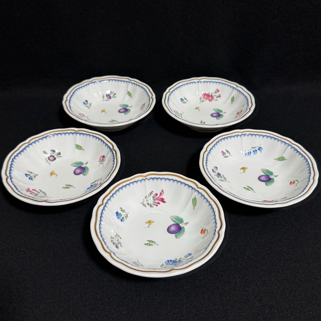 【希少/未使用】リチャードジノリ　イタリアンフルーツ　フルーツボウル　5枚セット