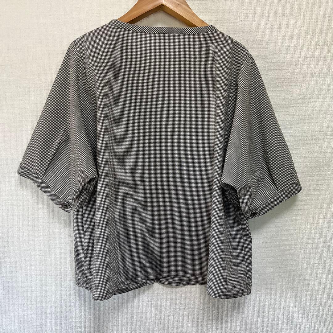 APPLE HOUSE ギンガムチェック　国産ブラウス