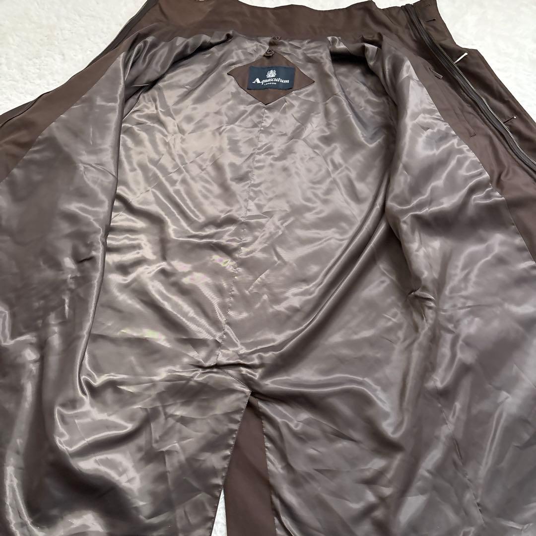 【極美品】Aquascutum ダウンロングコート ブラウン ライナー付