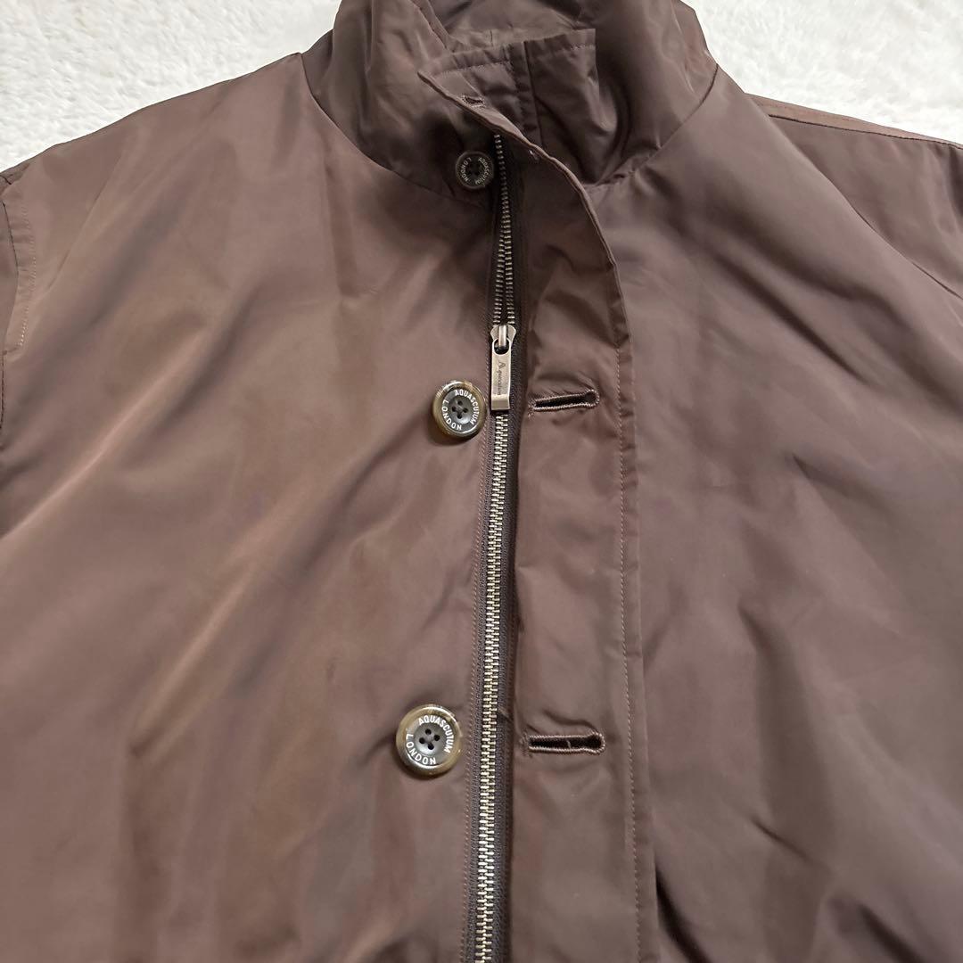 【極美品】Aquascutum ダウンロングコート ブラウン ライナー付