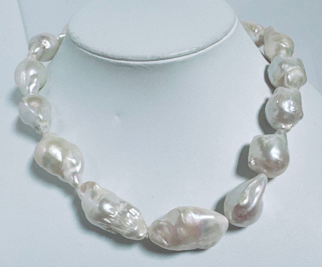 オイスターパールネックレス淡水有核パールネックレスNO25-2546