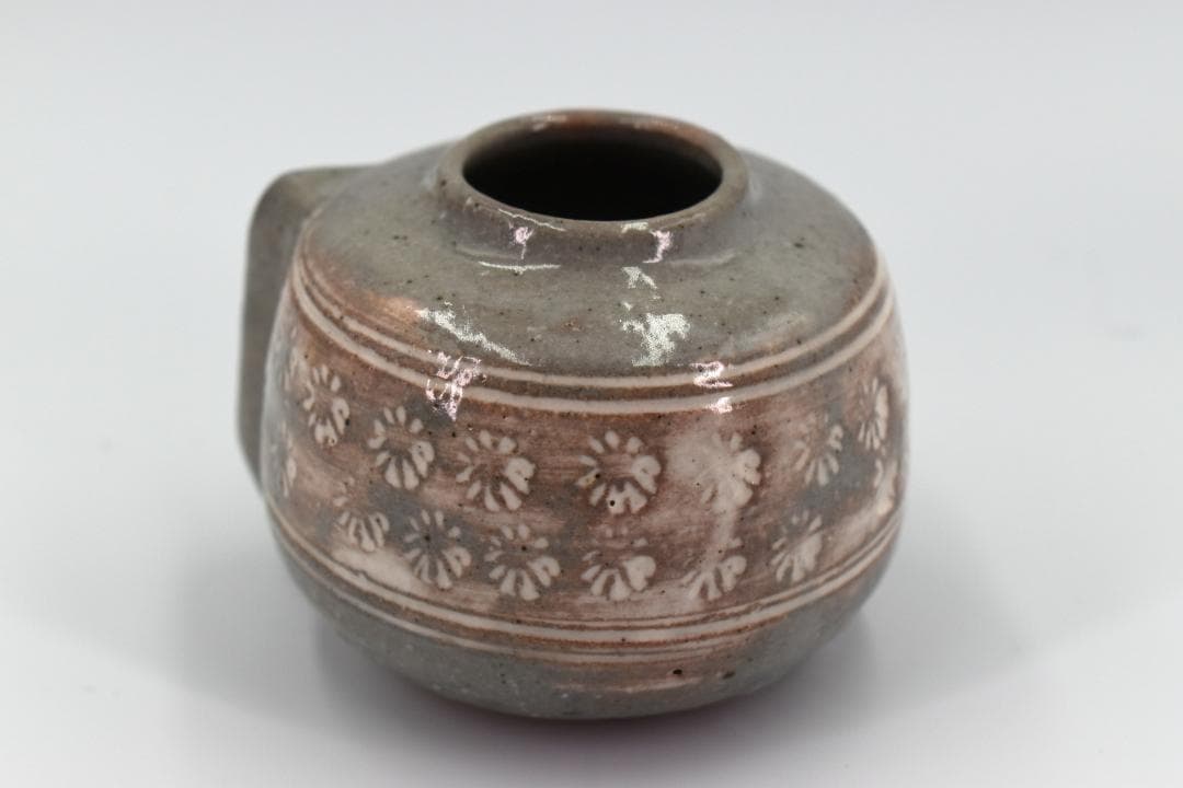 【真作保証】平安吉峯窯 浅見与し三作 四滴茶入 共箱付 京焼 茶道具 茶入れ