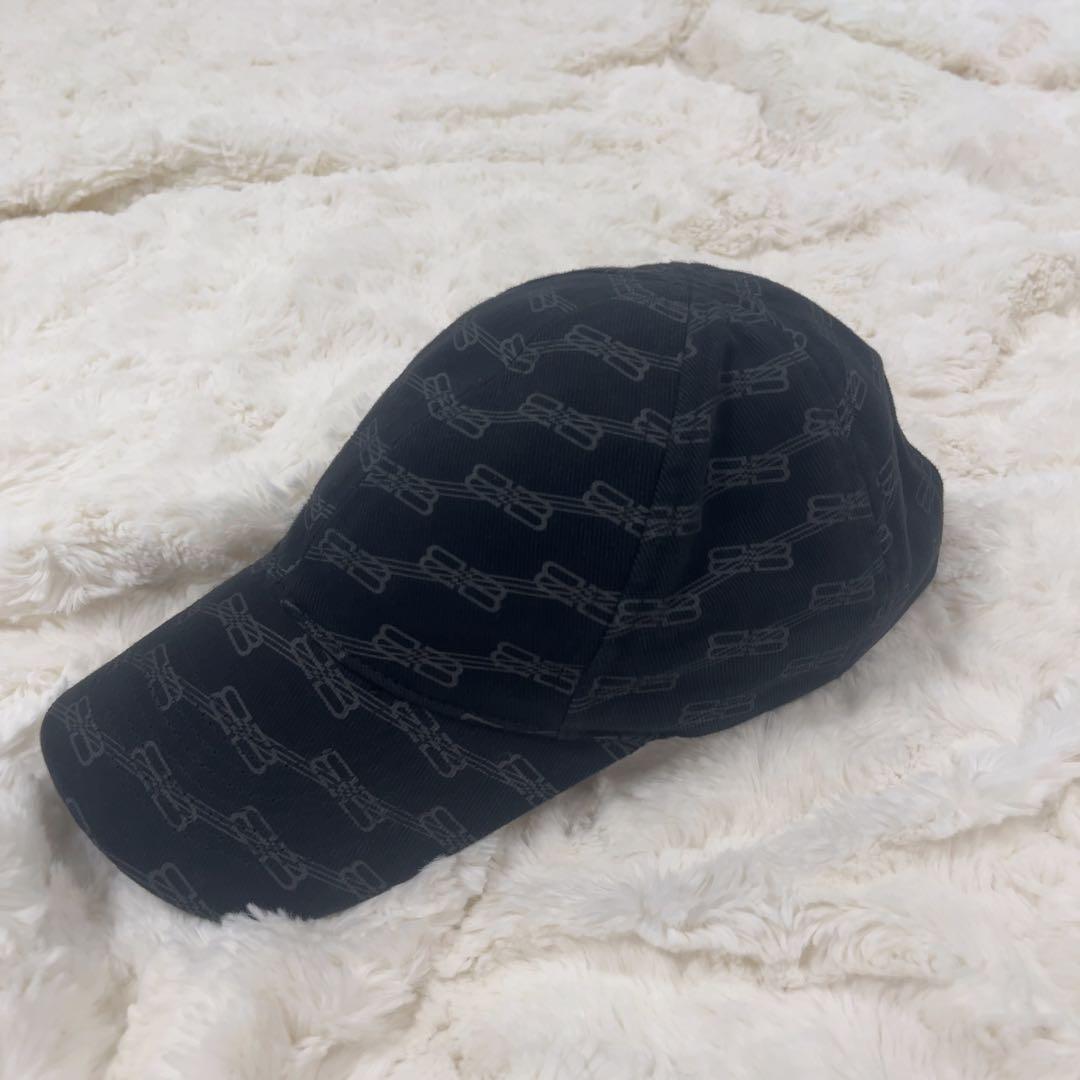 BALENCIAGA モノグラム ロゴ BB ブラック キャップ