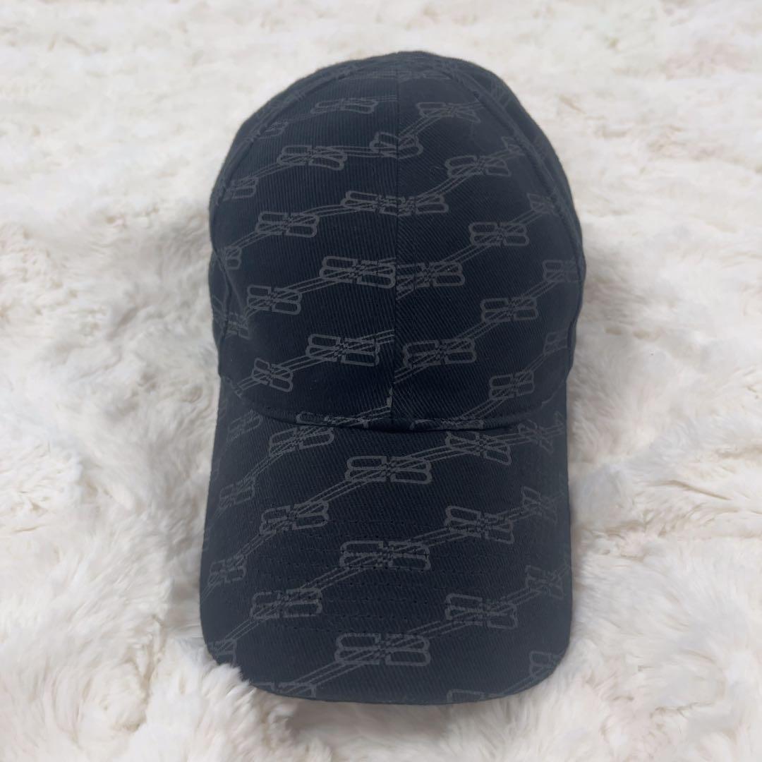 BALENCIAGA モノグラム ロゴ BB ブラック キャップ