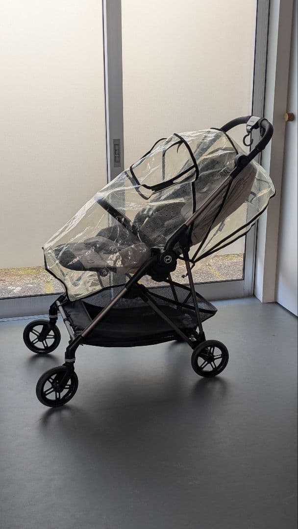 メリオ cybex 2021 ソーホーグレー アルミ レインカバー付き