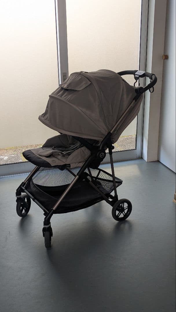 メリオ cybex 2021 ソーホーグレー アルミ レインカバー付き