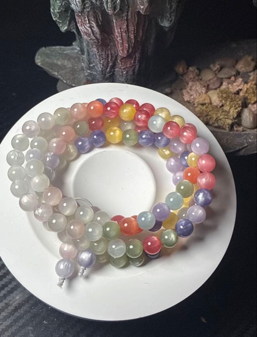 【値下げ】天然石ブレスレット 天然珊瑚脂海雲母