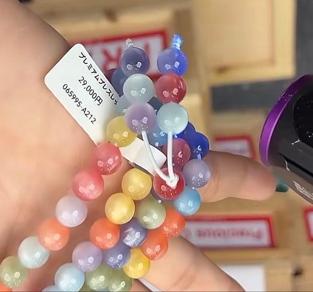 【値下げ】天然石ブレスレット 天然珊瑚脂海雲母