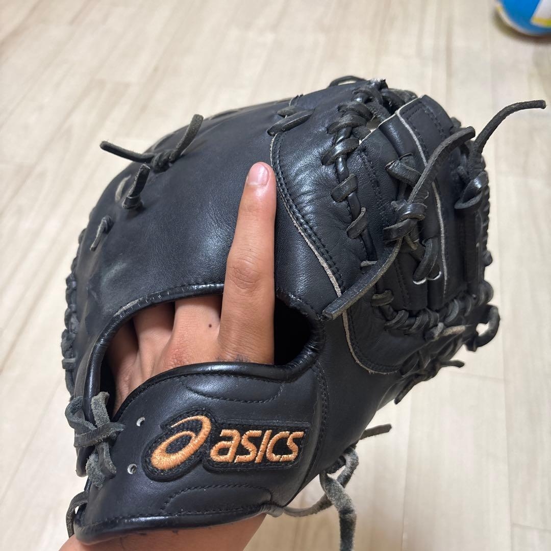 asics 軟式グローブ 黒