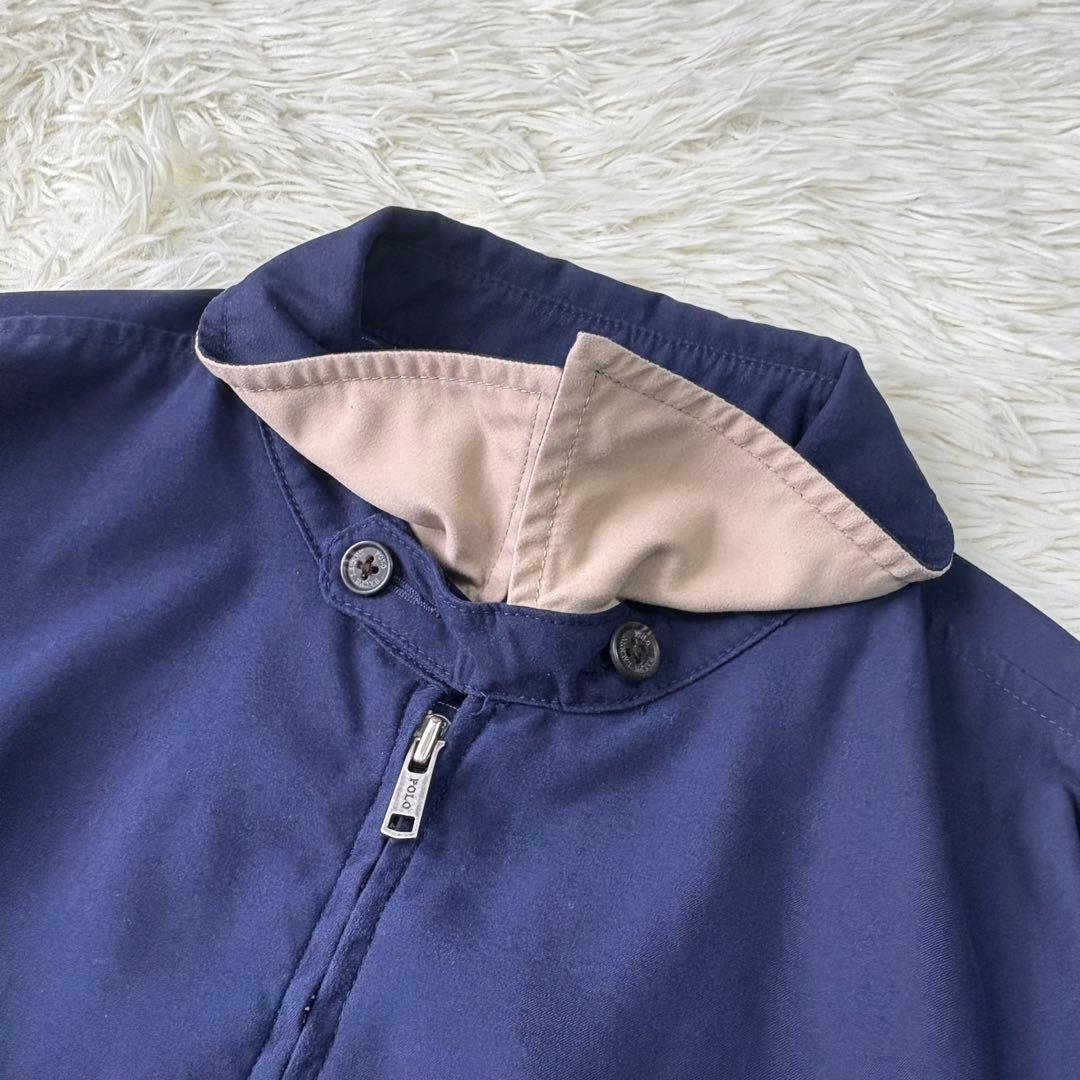 美品90s ポロバイラルフローレン　ピーススキン　スイングトップ　ネイビー　L