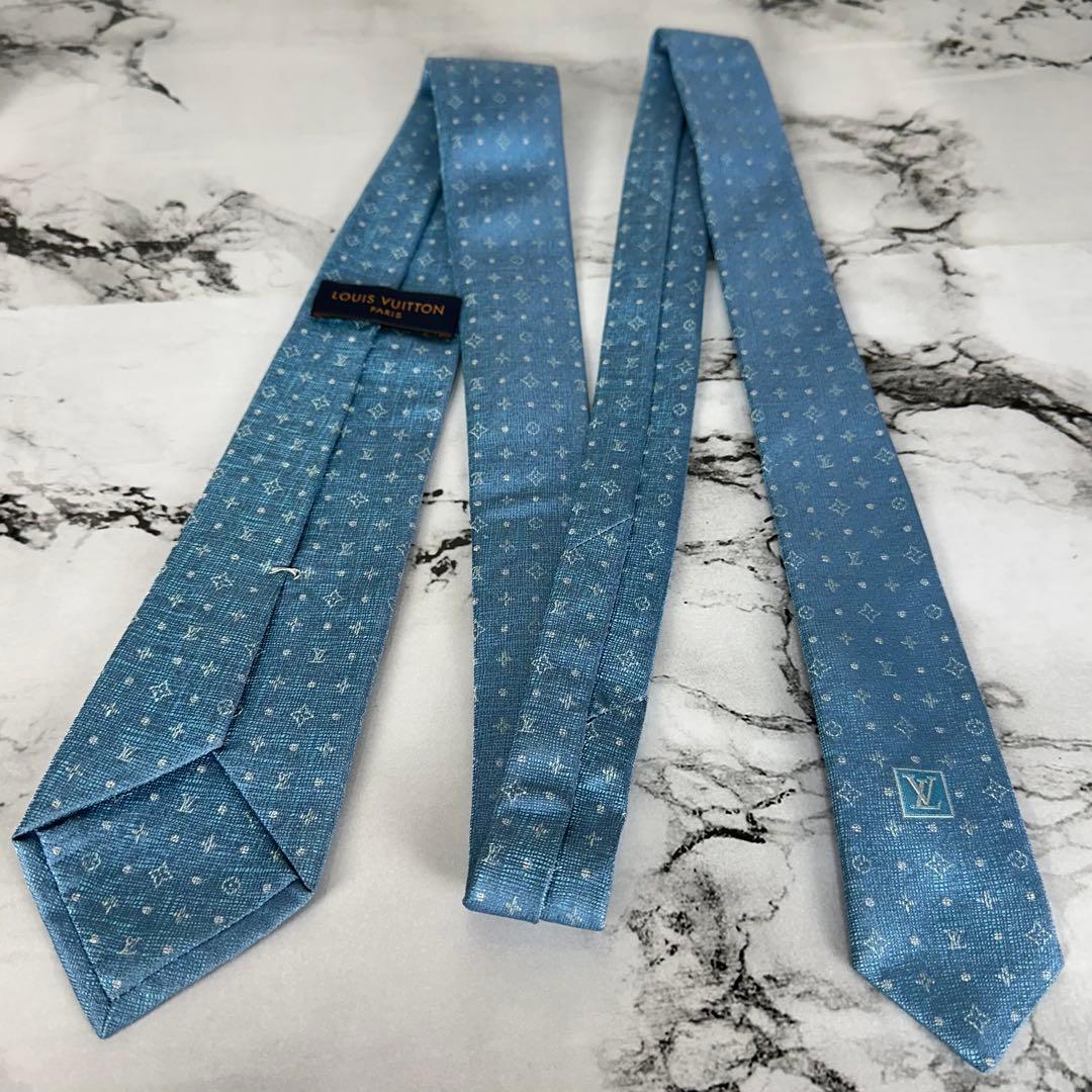 未使用品✨ルイヴィトン 最高級ネクタイ クラヴァットモノグラム 現行タグ 7cm